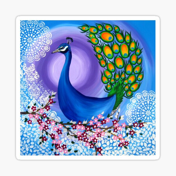 Vista previa del artículo con la obra «Pavo real Esplendor II», diseñado y vendido por cathyjacobs.