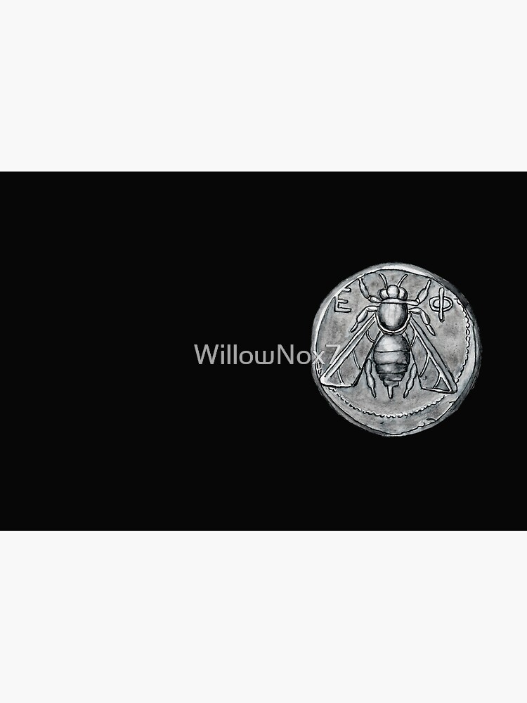 Ephesus Bee Coin Original Watercolor by WillowNox7