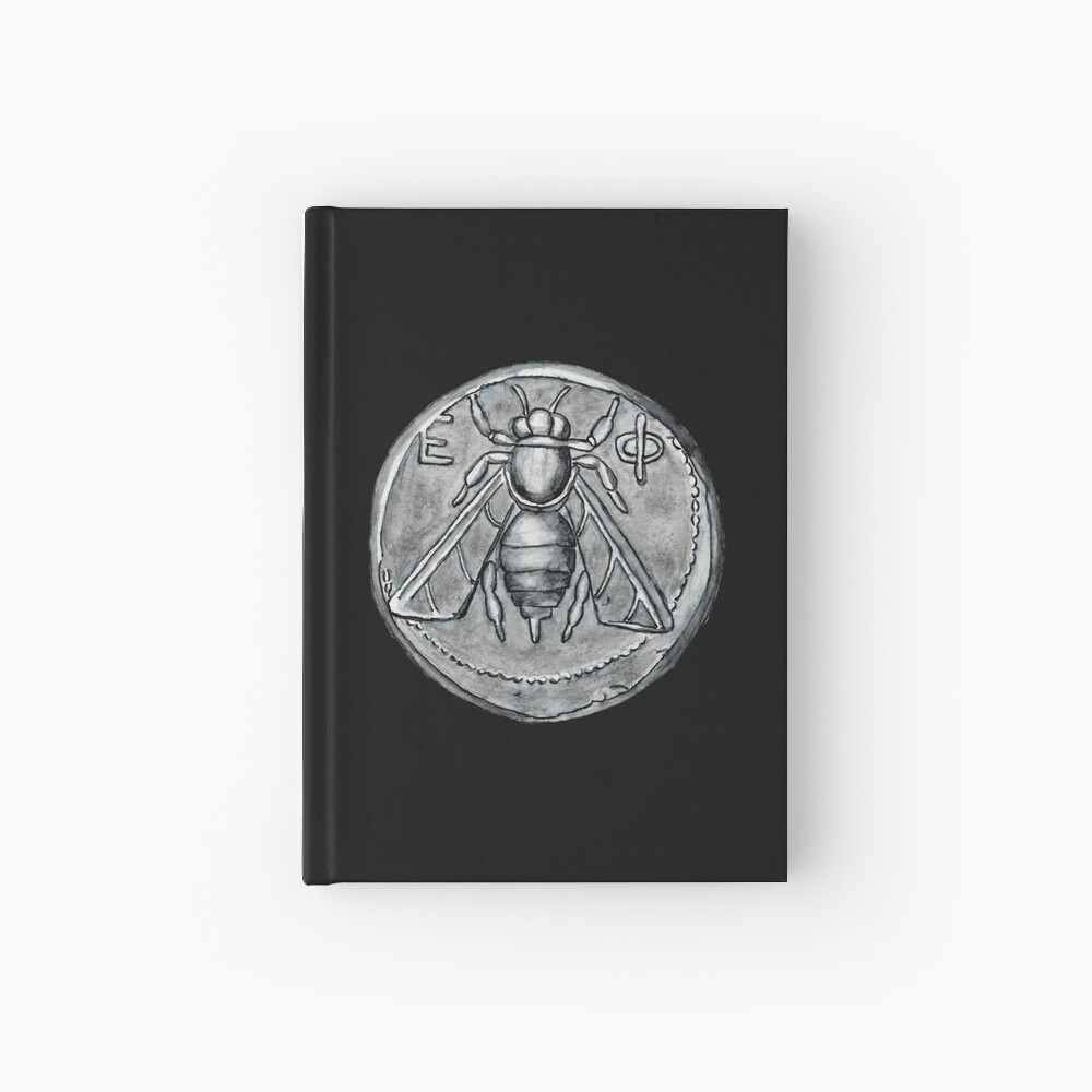 Ephesus Bee Coin Original Watercolor Hardcover Journal