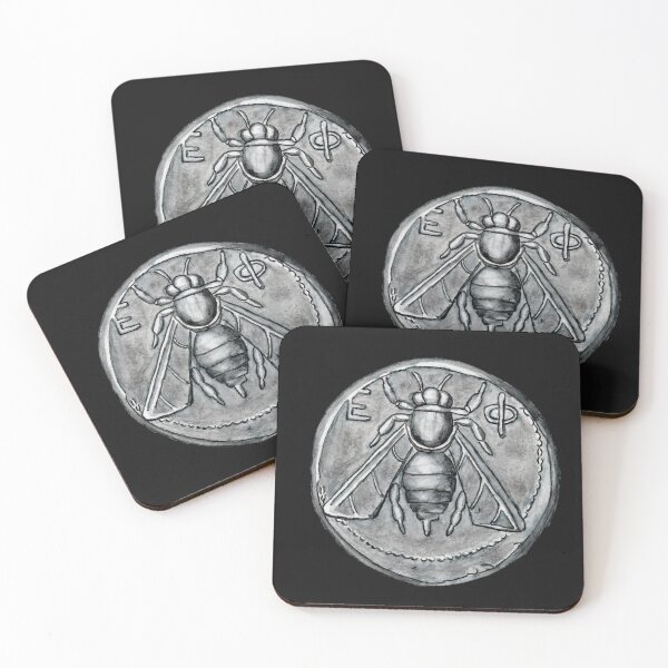 Item preview, Ephesus Bee Coin Original Watercolor designed and sold by WillowNox7.