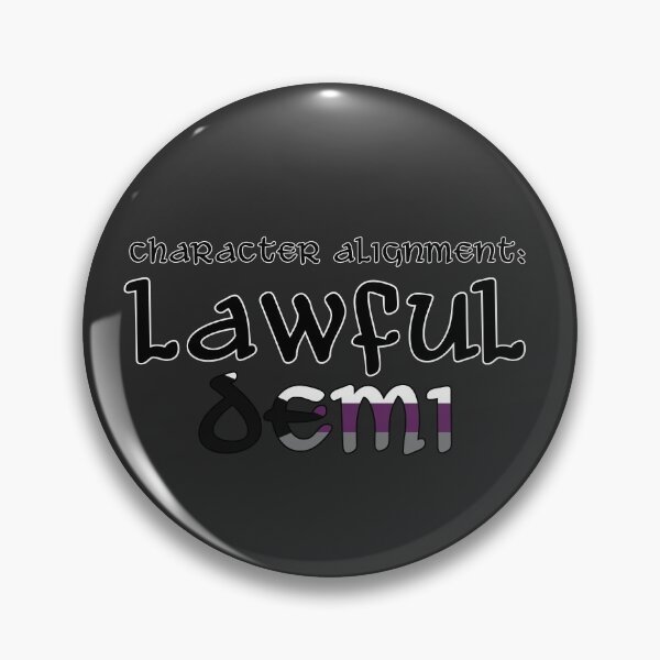 Item preview, Lawful Demi Alignment Pride designed and sold by DapperZombee.
