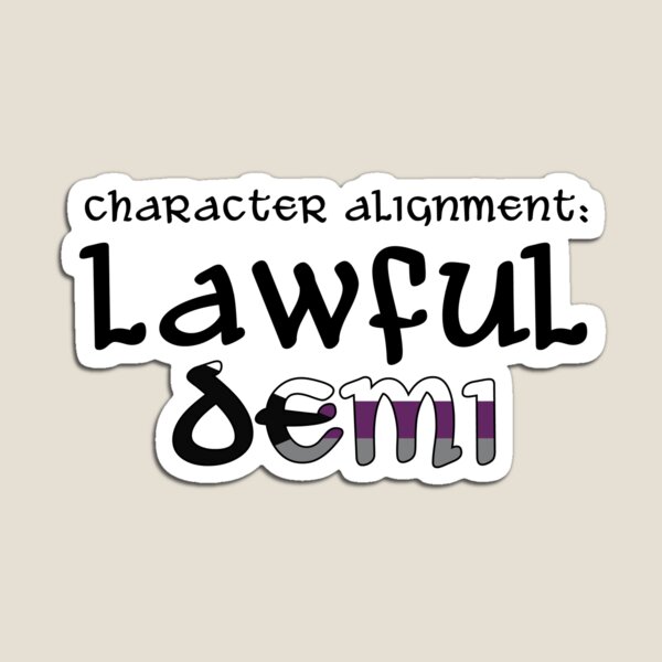 Item preview, Lawful Demi Alignment Pride designed and sold by DapperZombee.