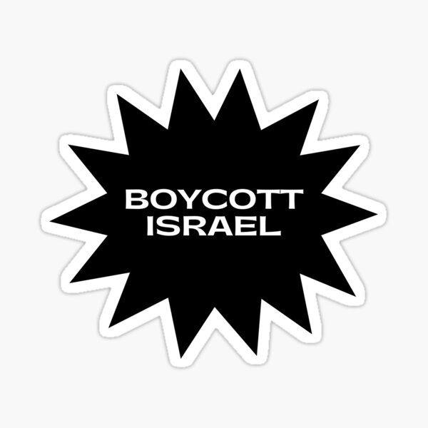 "Boycott Israel" Sticker by SoothingFlower Redbubble