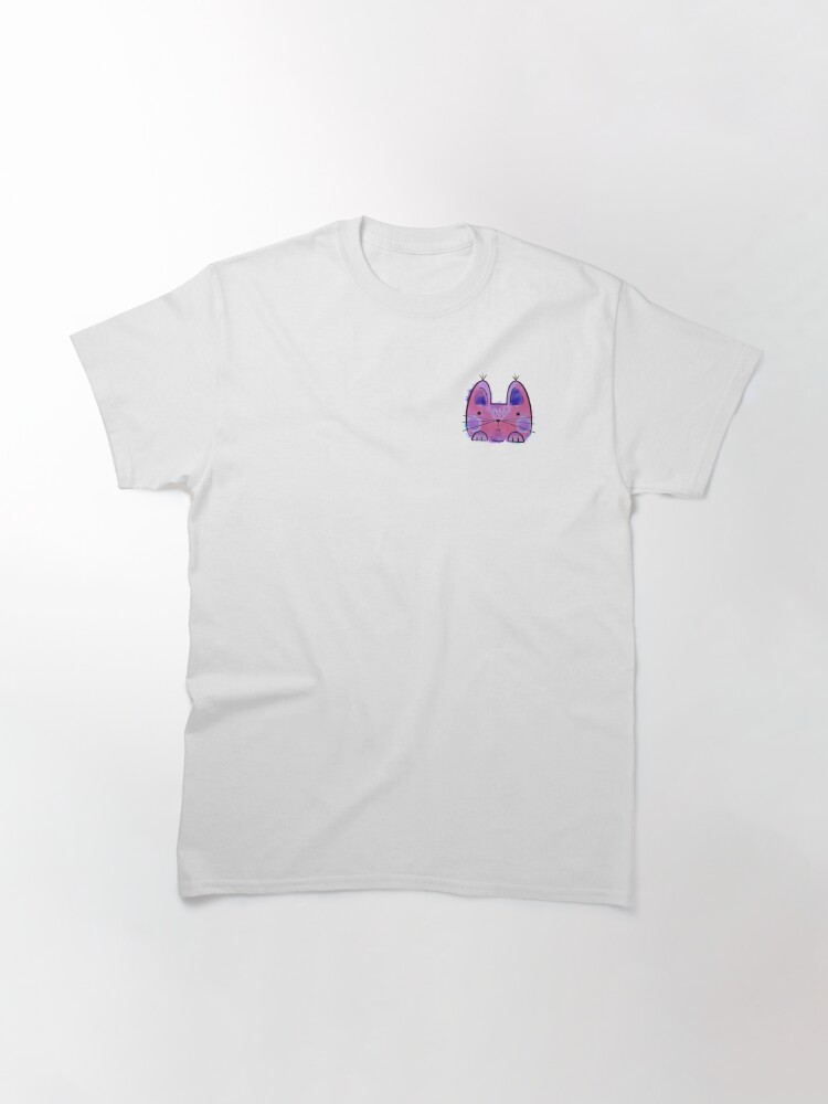 Alternate view of Purple Funny Cat Classic T-Shirt