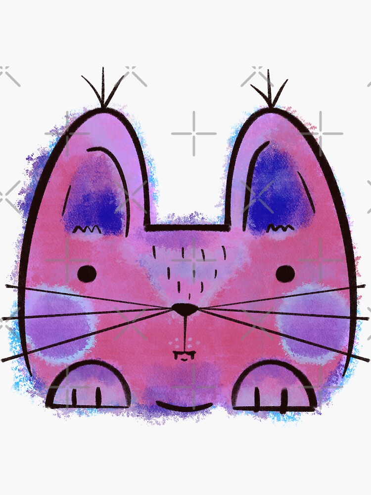Purple Funny Cat by adarovai