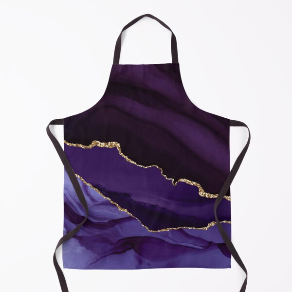 Item preview, Watercolor Agate in Purple Haze Faux Gold Glitter Veins designed and sold by PixDezines.