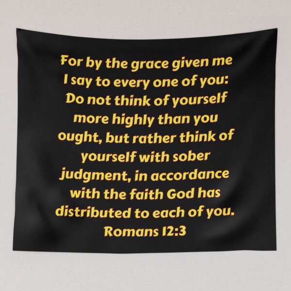 Item preview, Bible Verse Romans 12:3 designed and sold by Prayingwarrior.