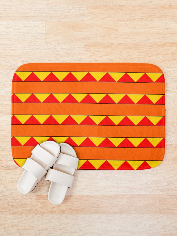 Thumbnail 1 of 6, Bath Mat, Triangular Shape Design Work designed and sold by Carbonbubble.
