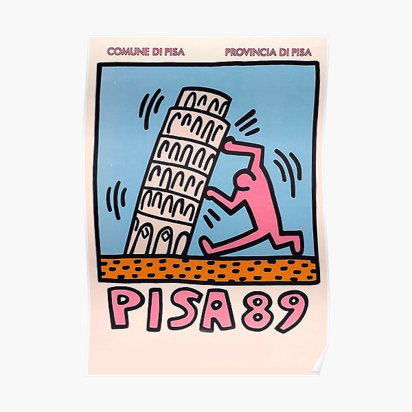 Keith Haring Pisa 1989 Poster