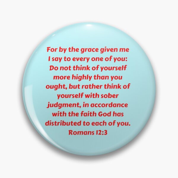 Item preview, Bible Verse Romans 12:3 designed and sold by Prayingwarrior.