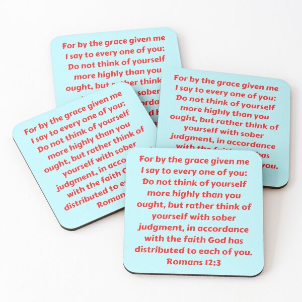 Item preview, Bible Verse Romans 12:3 designed and sold by Prayingwarrior.