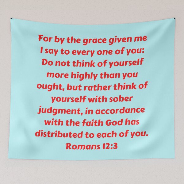 Item preview, Bible Verse Romans 12:3 designed and sold by Prayingwarrior.