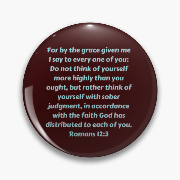 Item preview, Bible Verse Romans 12:3 designed and sold by Prayingwarrior.