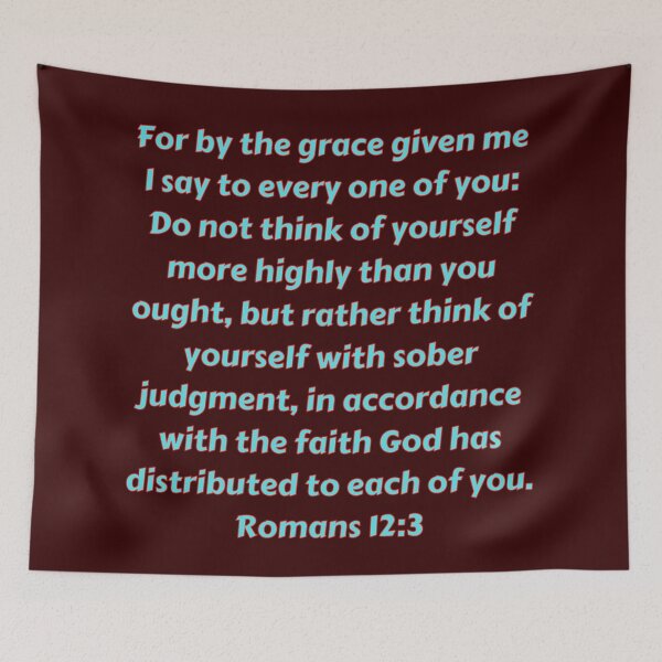 Item preview, Bible Verse Romans 12:3 designed and sold by Prayingwarrior.