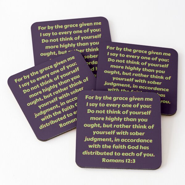Item preview, Bible Verse Romans 12:3 designed and sold by Prayingwarrior.
