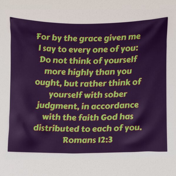 Item preview, Bible Verse Romans 12:3 designed and sold by Prayingwarrior.