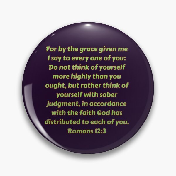 Item preview, Bible Verse Romans 12:3 designed and sold by Prayingwarrior.