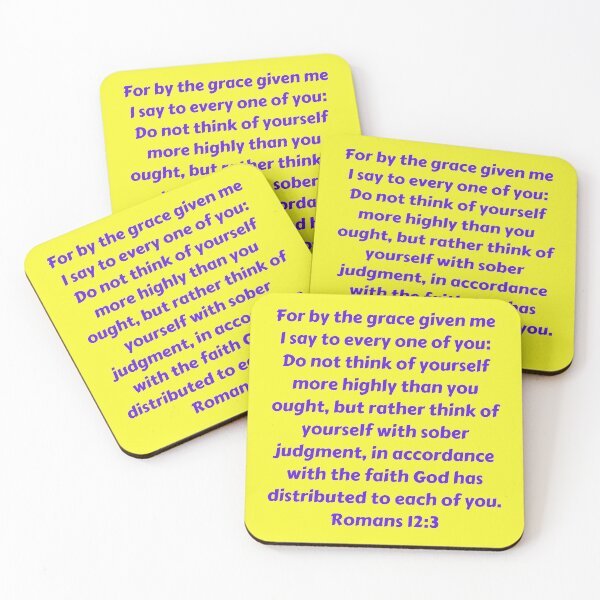 Item preview, Bible Verse Romans 12:3 designed and sold by Prayingwarrior.