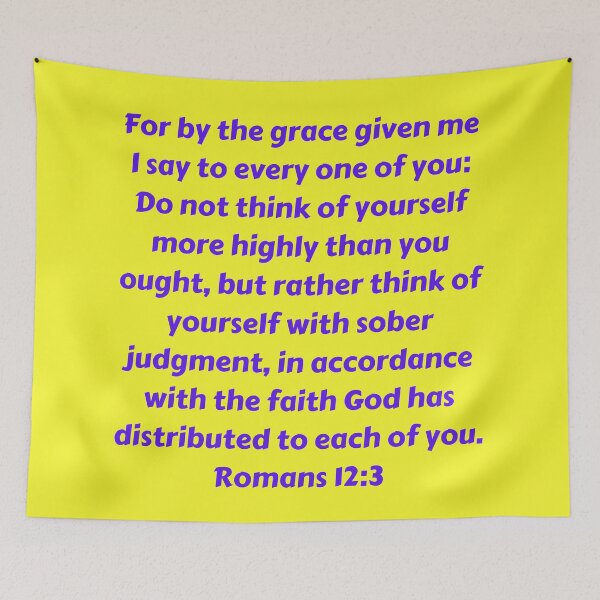 Item preview, Bible Verse Romans 12:3 designed and sold by Prayingwarrior.