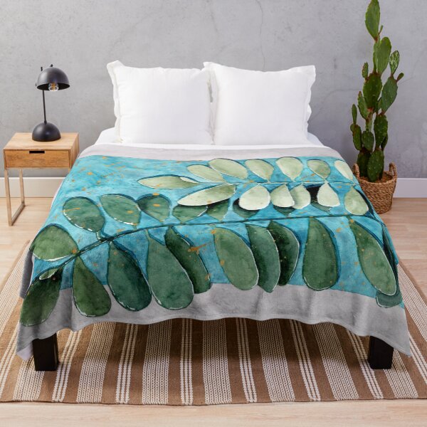 Item preview, Turquoise 'n Grey - Plant Illustration designed and sold by Pattokarts.
