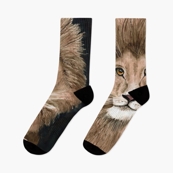 Item preview, Impressive lion in the night watercolor by Ursula Noebbe designed and sold by UrsulaNoebbe.