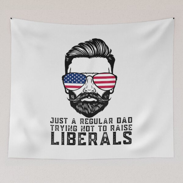 Item preview, Just a Regular Dad Trying Not to Raise Liberals Father's Day T-Shirt designed and sold by Lukifo-Vista.