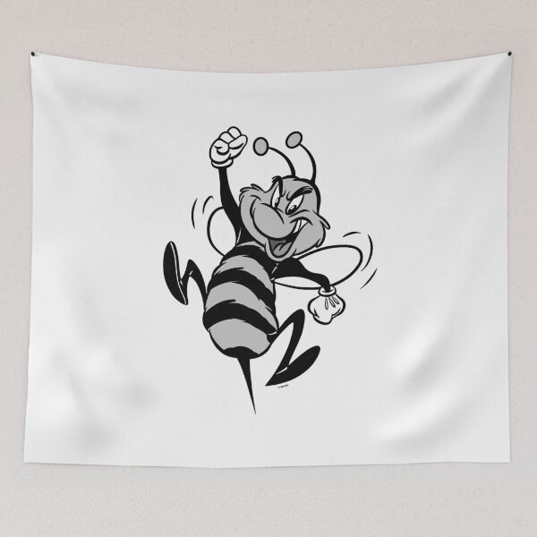 Item preview, Bee Black and White Retro 30s Cartoon Rubber Hose Style designed and sold by skullislandprod.