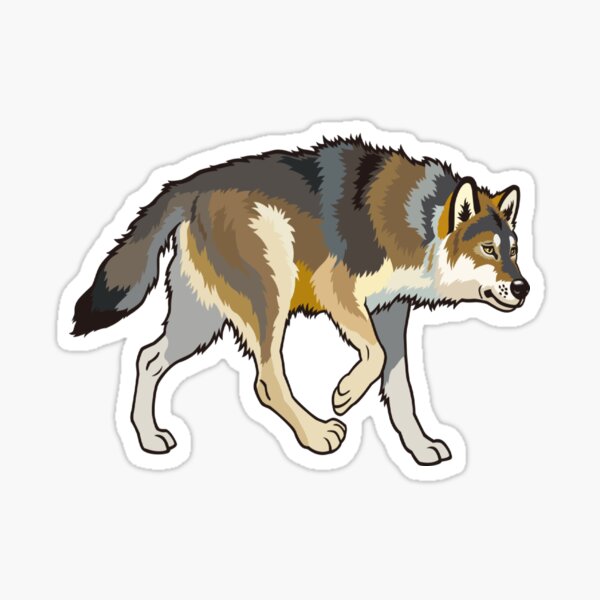 "wolf dog cartoon" Sticker for Sale by Qualityofficial | Redbubble