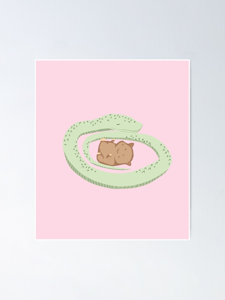 "snake and hamster unlikely friendship" Poster for Sale by pupujussi