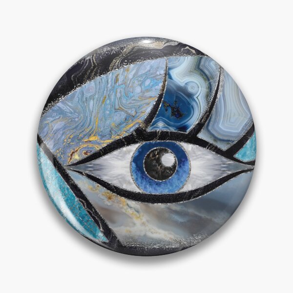 Item preview, Evil Eye Amulet Mineral Textures Collage designed and sold by k9printart.