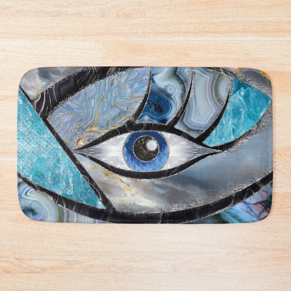 Item preview, Evil Eye Amulet Mineral Textures Collage designed and sold by k9printart.