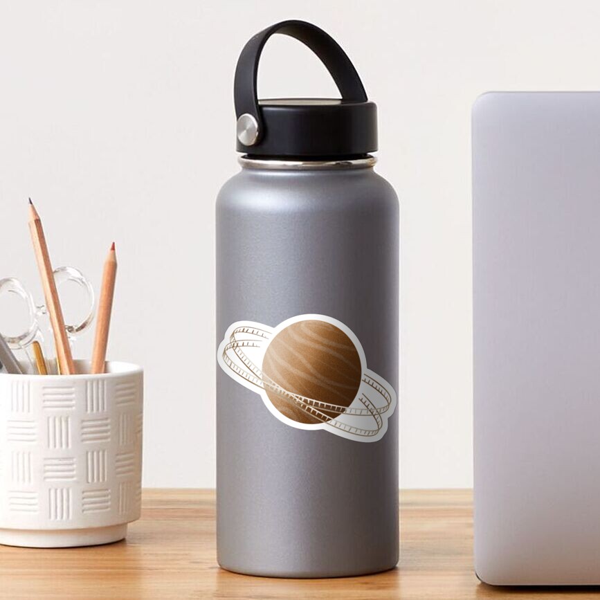 Brown Saturn Film Sticker