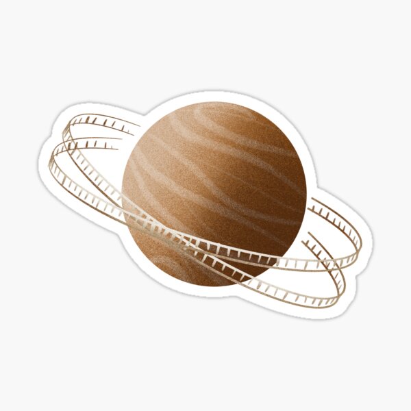 Brown Saturn Film Sticker