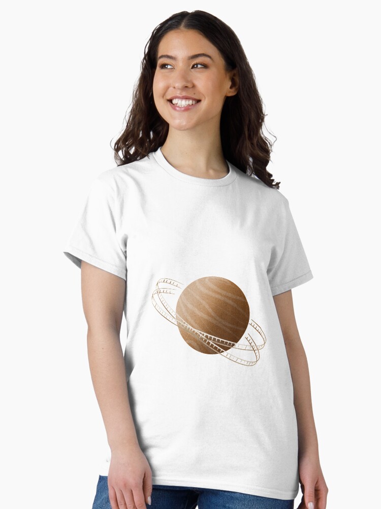 Thumbnail 2 of 7, Classic T-Shirt, Brown Saturn Film designed and sold by adarovai.