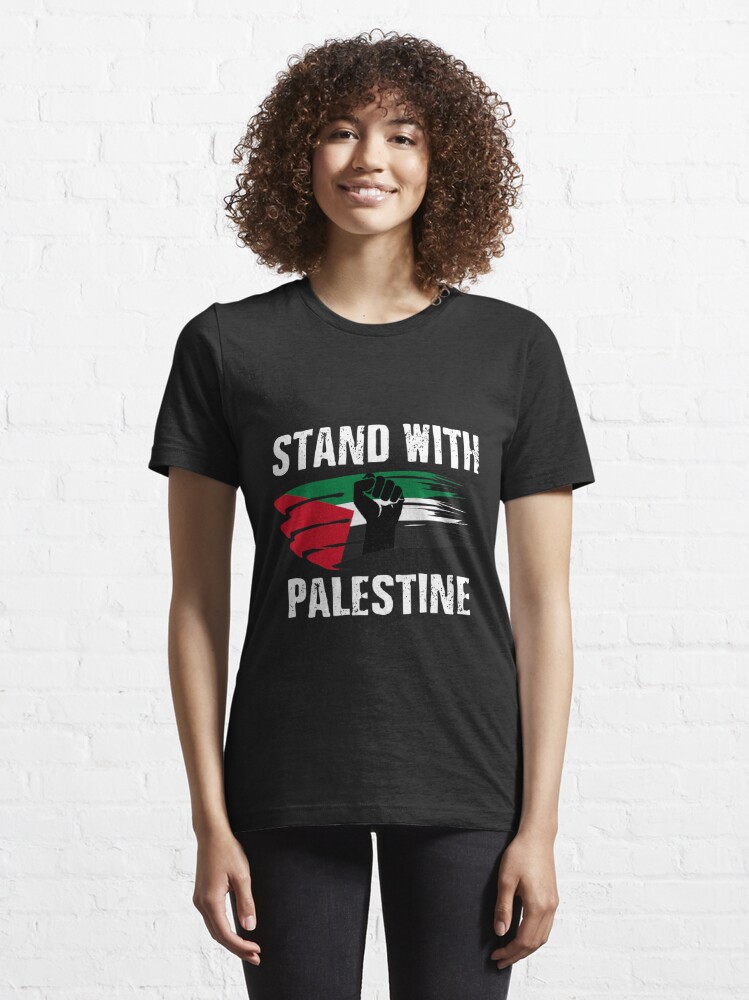 Support I Stand With Palestine Free Palestine Flag Arabic T-Shirt - Buy t- shirt designs