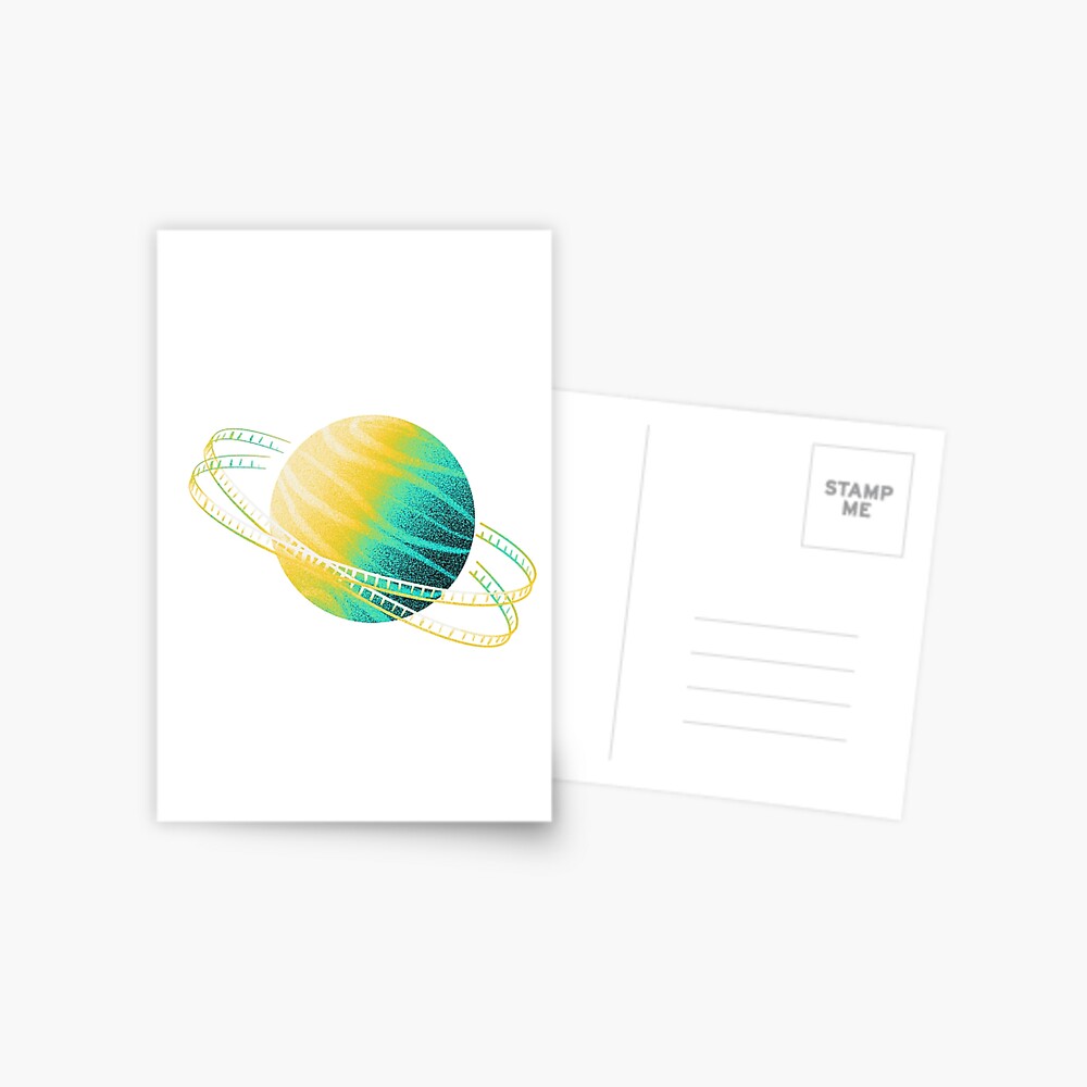 Neon Saturn Film Postcard