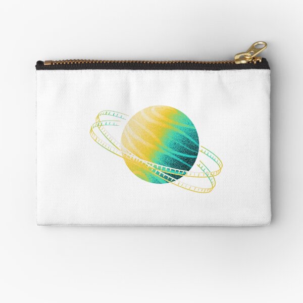 Neon Saturn Film Zipper Pouch