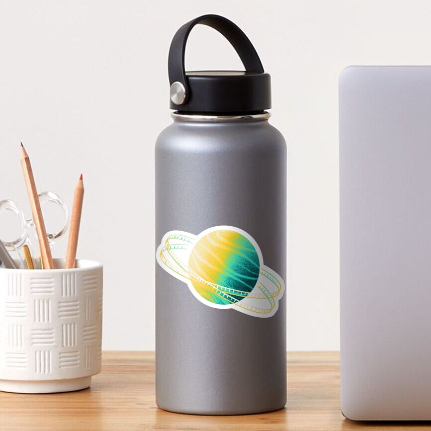 Neon Saturn Film Sticker