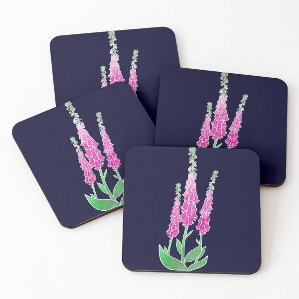 Artikelvorschau, Rosa Fingerhüte auf Marinehintergrund entworfen und verkauft von DesignsByJaycee.