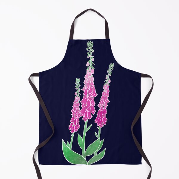 Item preview, Pink foxgloves on navy background designed and sold by DesignsByJaycee.