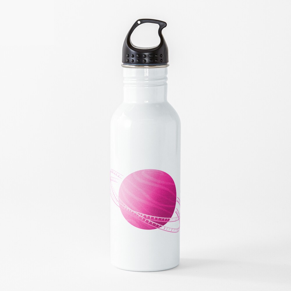 Pink Saturn Film Water Bottle
