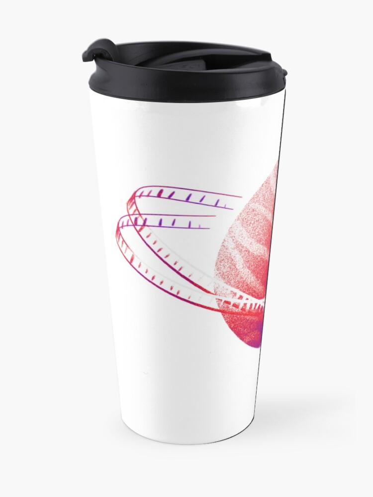 Alternate view of Neon Red & Blue Saturn Film Travel Mug