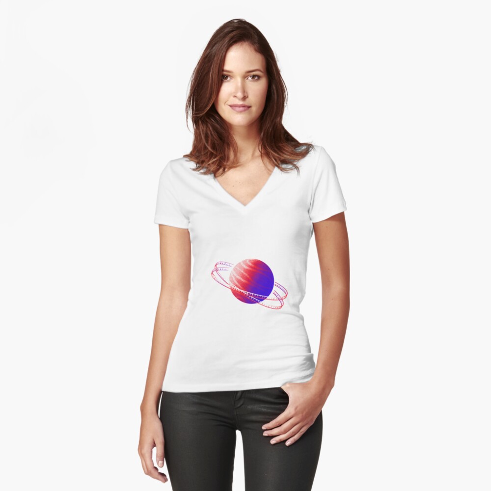 Item preview, Fitted V-Neck T-Shirt designed and sold by adarovai.