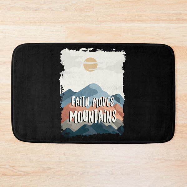 Item preview, Faith Moves Mountains Christian Quotation designed and sold by Kalli-design.