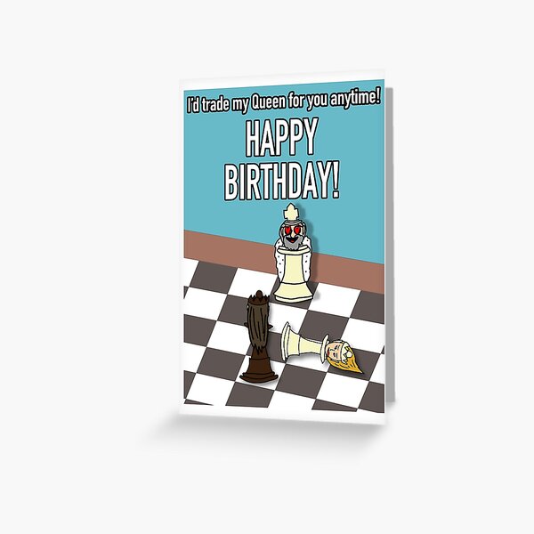 Chess - Happy Birthday Card Greeting Card
