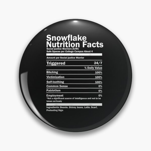 Artikelvorschau, Snowflake Nutrition Facts T-Shirt entworfen und verkauft von Lukifo-Vista.