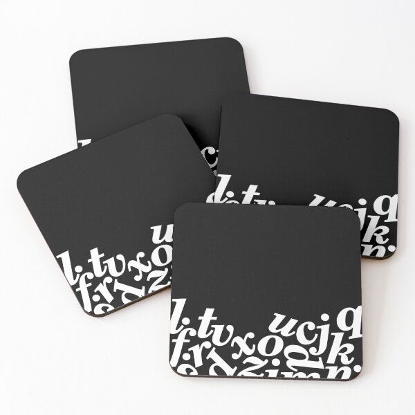 Item preview, Falling Letters in White on Black Background designed and sold by KALEIDOSCOPE UK.