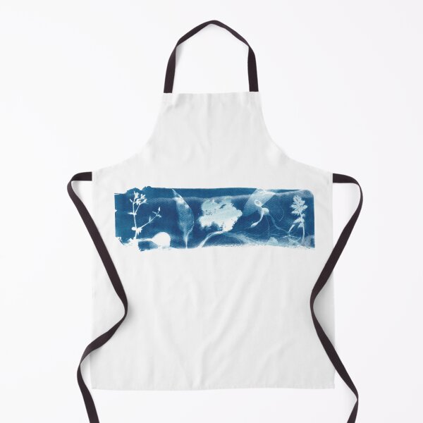 Item preview, Beach landscape collage in cyanotype blue designed and sold by kittyvdheuvel.