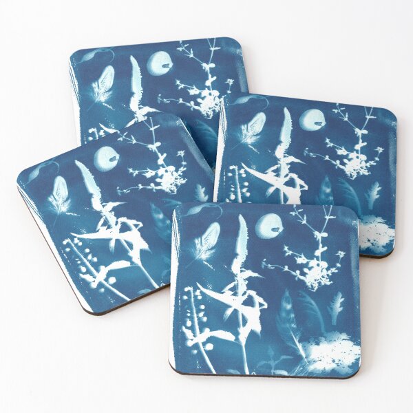 Item preview, Cyanotype blueprint beach finds collage designed and sold by kittyvdheuvel.