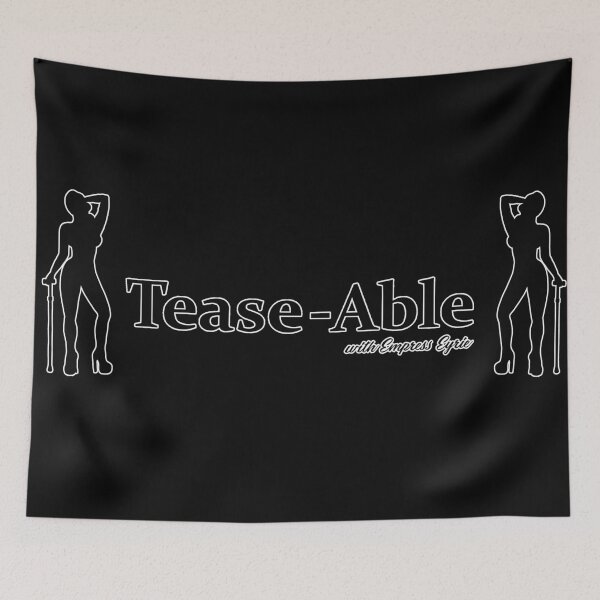 Item preview, Tease-Able - Long Double Design WHITE LINE ON BLACK  designed and sold by EmpressEyrie.